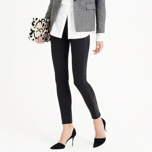 CLEARANCE - J Crew Pixie Black Faux Leather Side Stripe Skinny Pants E1228